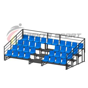 Купить Трибуна для зрителей 4 ряда на 34 места с перилами в Котовске 