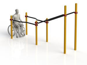 Купить Брусья двойные в подъем с подъездом для колясочников WRK-D11_76mm в Котовске 