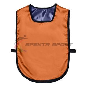 Купить Манишка футбольная двусторонняя универсальная Spektr Sport оранжево-синяя в Котовске 